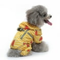 thumbnail image 6 of Dog Raincoat With Reflective Harness, Waterproof Dog Sports Shirt With Watermelon Pattern, Breathable Pet Rainwear For Small Dogs, Orange S, 6 of 7