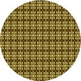 thumbnail image 1 of Ahgly Company Indoor Round Patterned Bakers Brown Area Rugs, 4' Round, 1 of 6