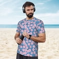 thumbnail image 4 of Wukai Orchids Flowers Print Men's Short-Sleeved Mesh T-Shirt,Quick-Dry Short Sleeve Workout T-Shirt-5X-Large, 4 of 8
