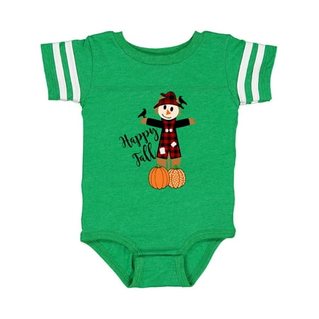 

Inktastic Happy Fall Cute Scarecrow and Pumpkins Gift Baby Boy or Baby Girl Bodysuit