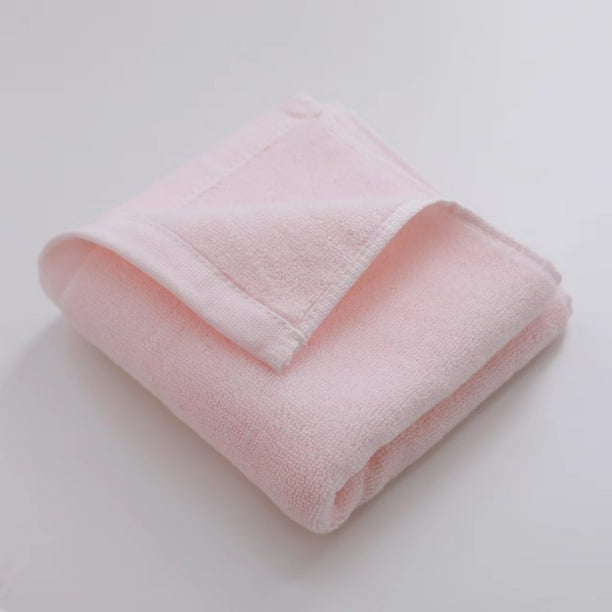 XmhyTop-A 2 toallas de algodón supersuaves, ligeras y absorbentes para uso diario en el baño, estilo D, 34 x 74 cm, rosa claro.