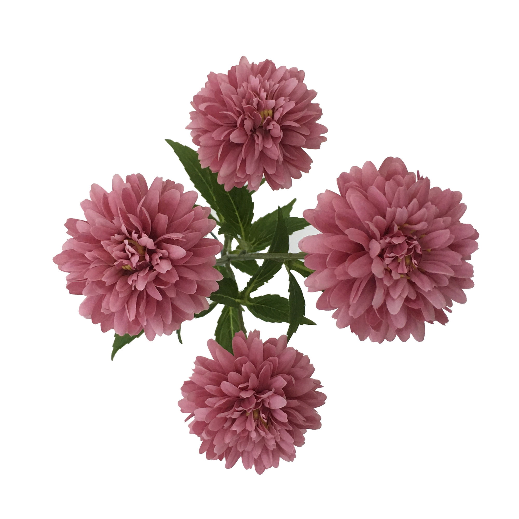 (2 pack) Mainstays 31" Artificial Pink Ball Mum Indoor Stem