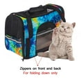 thumbnail image 4 of Tie Dye Sherpa Pet Carrier Bag for s and Small Dogs - Durable 900D Oxford Cloth Fabric,Adjustable Nylon Webbing Strap - 17x10x11.8 in / 43x26x30 cm, 4 of 7