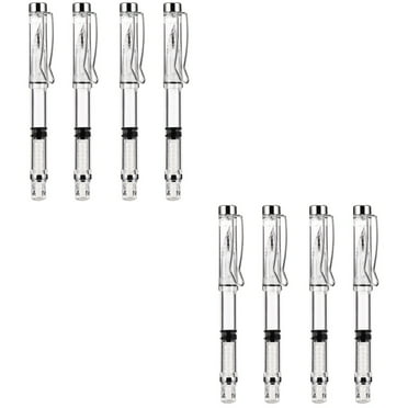 2 Pieces Clear Fountain Pen Refillable Calligraphy Office Student