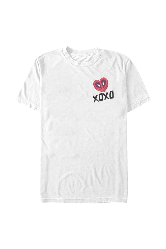 Mens Marvel: Deadpool Valentine's Day XOXO Face T Shirt