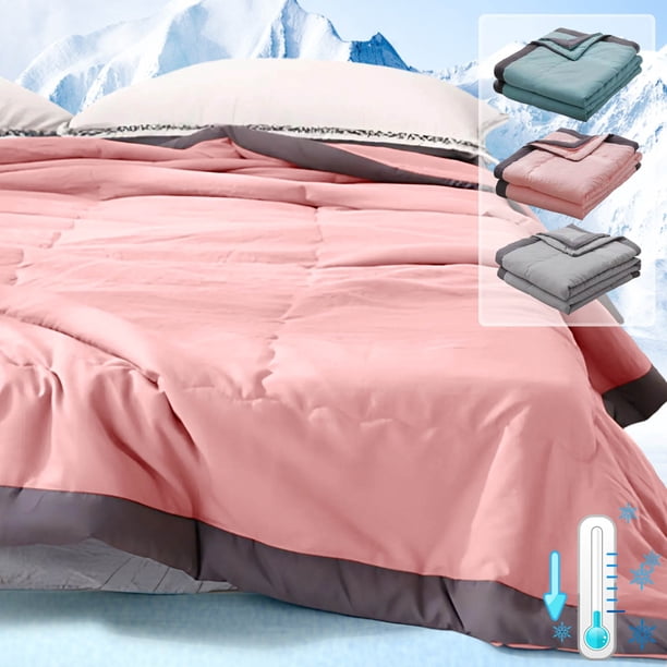 Manta fresca de verano para dormir bien en calor | Manta refrescante de hielo para cama, sofá, oficina y viaje | Algodón suave, ligero y transpirable con spandex | Gris claro | 39x55 in | Alivio del
