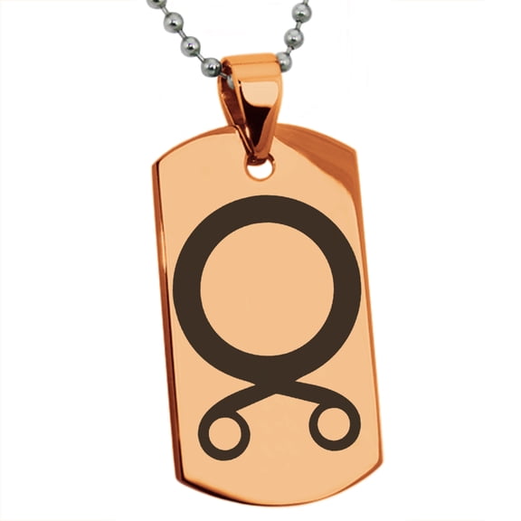 Stainless Steel Troll Cross Viking Norse Engraved Dog Tag Pendant Necklace