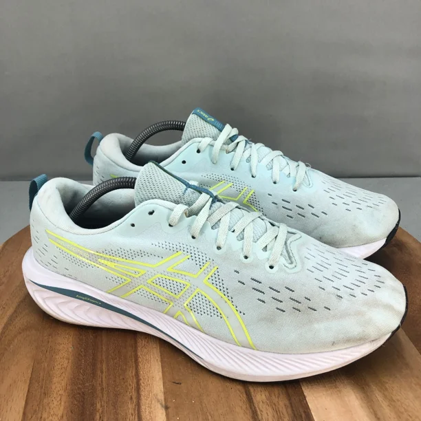 Asics Gel Excite 10 Running Shoes Mens 11.5 Wide Blue Green Lightweight Cushion