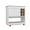 Multicolor + Rectangular + Particle Board + Particle Board + Medium (40-55in), variant on Fargo Bar Cart with Cabinet, 6 Built-in Wine Rack and Casters, White Engineered Wood Kitchen Island Cart for Small Space