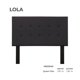 thumbnail image 2 of Cabecera Lola Sansa Queen color Gris Oxford, 2 of 2