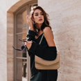 thumbnail image 3 of Bolso Bandolera JEEHAN Acolchado Correa Cadena Cierre Magnetico, 3 of 5