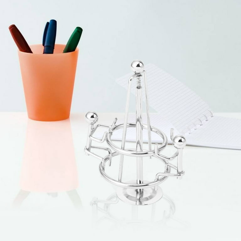 Creative Little Iron Figurine Balance Ball Swinging Tumbler Craft Metal  Craft For Home Office Desktop Decoration (mini Cradle)