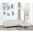 thumbnail image 2 of HomeRoots 343951 181 x 41 x 39 in. Modern White Leather Sectional Sofa, 2 of 2