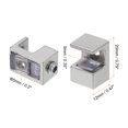 thumbnail image 2 of Uxcell 4 Pack Glass Shelf Brackets, Zinc Alloy Glass Clamp for 9mm, Nickel Color, 2 of 6