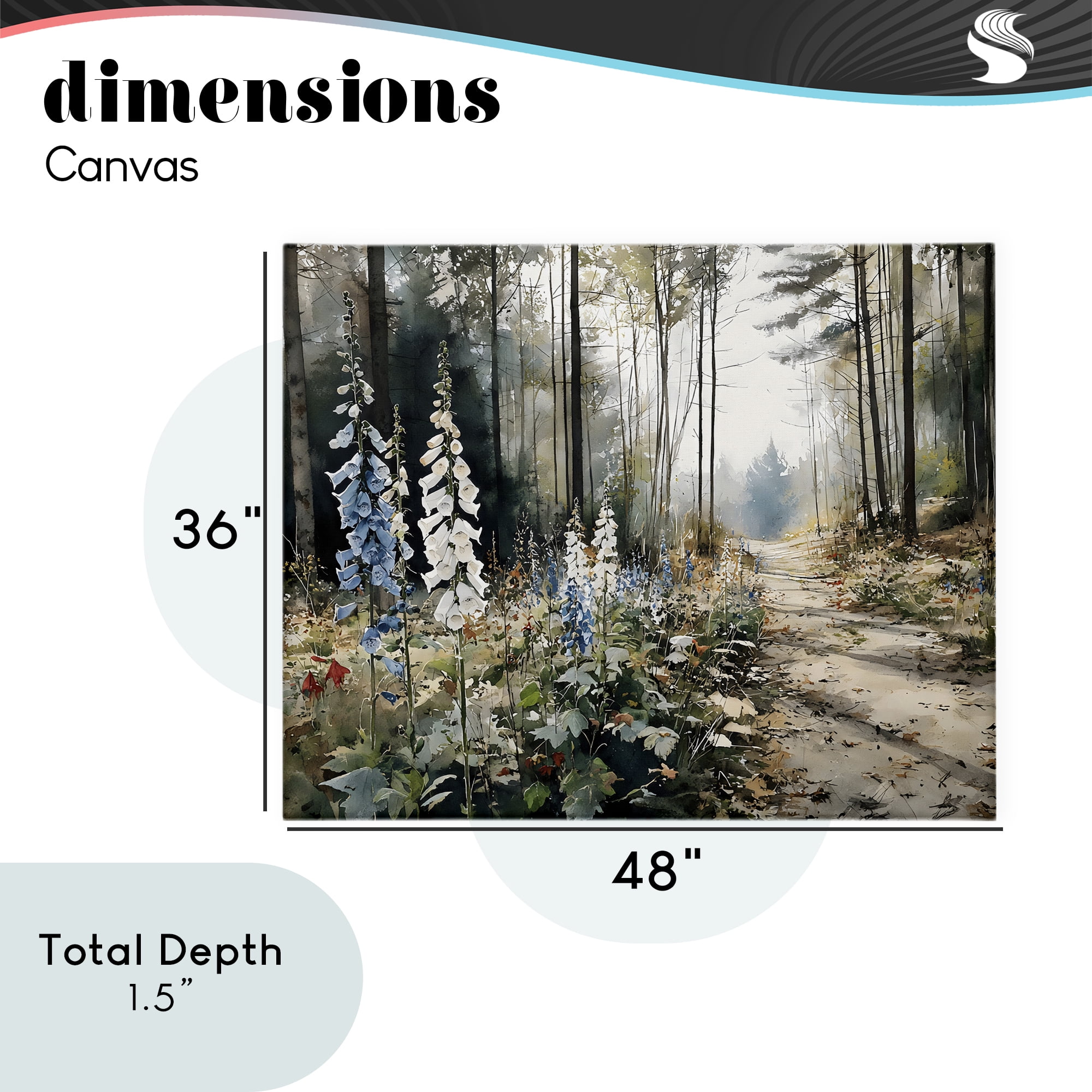 Stupell Industries Foxglove Path Sunlit Woods Canvas Wall Art, design by Franklyn Gregory