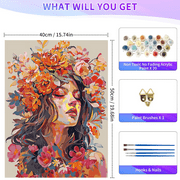 Qoosea Paint by Numbers Kit for Adults, Canvas for Painting Crafts DIY with Paint Brushes, Acrylic Paint Set for Beginners, Home Decor Wall Decor 16 * 20 inch