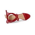 thumbnail image 4 of BLISSFUL STEP Women's Open Toe Stiletto Heeled Lace up Solid Sandals Red 9, 4 of 7