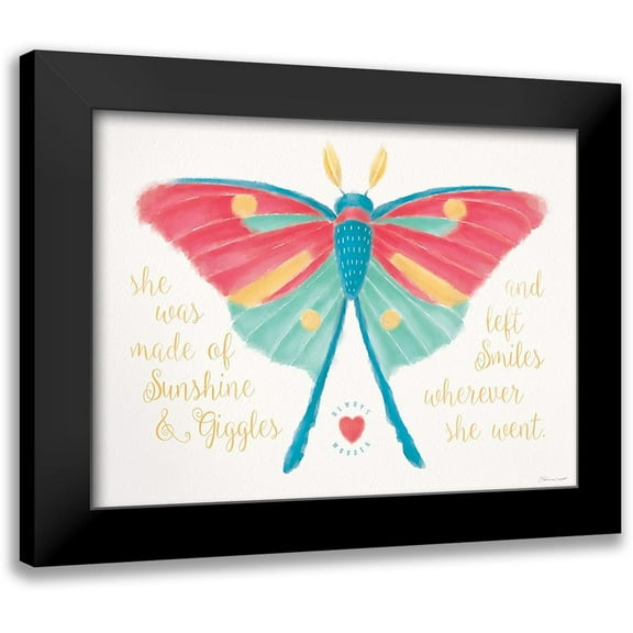 Marrott, Stephanie 14x12 Black Modern Framed Museum Art Print Titled - Luna Moth