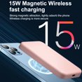 thumbnail image 2 of Welan iPhone 14 Magnetic Wireless Smartphone Single Charger, Pink, 2 of 10