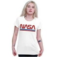 thumbnail image 3 of Retro Classic Space NASA Worm Logo Women's T Shirt Ladies Tee Brisco Brands S, 3 of 5