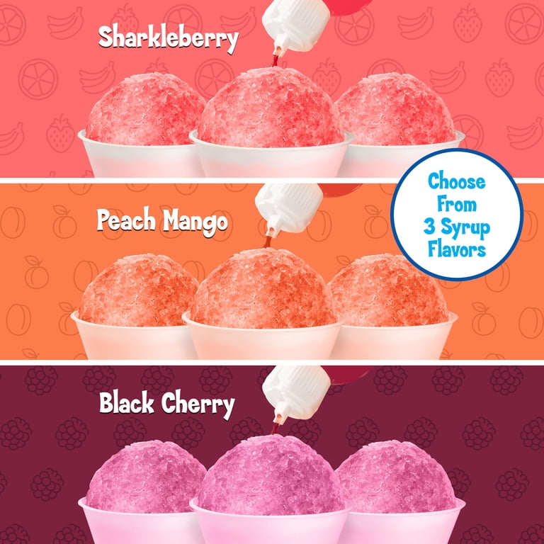Kool-Aid Snow Cone Syrup Party Kit, 3 x 16 oz with cups and straws