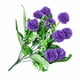 thumbnail image 5 of Ramo de flores de simulación de 9 cabezas, adorno floral falso, decoración de vegetación para sala de estar, púrpura oscuro Yuarrent HA8158-01B, 5 of 6