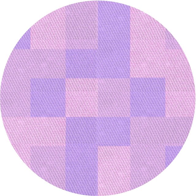 Ahgly Tapis Rond Lavable en Machine Intérieur Transitionnel Heliotrope Violet, 8 Pieds Rond
