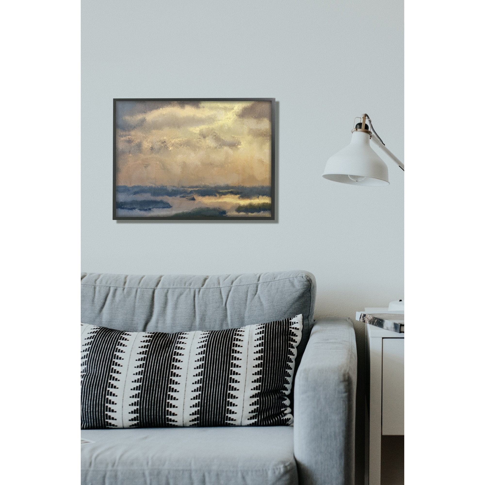 Stupell Painted Neutral Morning Sky Abstract, Framed Giclee, 16 x 1.5 x 20, A - Multi-color 11 x 14