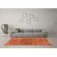 thumbnail image 3 of Ahgly Company Machine Washable Indoor Rectangle Oriental Orange Industrial Area Rugs, 5' x 7', 3 of 4