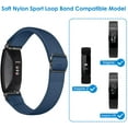 thumbnail image 2 of Fintie Elastic Band for Fitbit Inspire 2 / Inspire HR / Inspire, Adjustable Stretchy Nylon Loop Breathable Replacement Strap Accessory Wristband, Navy, 2 of 7
