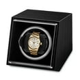 thumbnail image 3 of Luxury Giftware Black Finish Wood Acrylic Window Single Watch Winder, 3 of 4