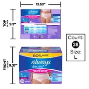 Always Discreet - Adult Diapers for Women, Size L, 28 Count