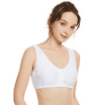 thumbnail image 3 of BIMEI Front-Closure Mastectomy Bra Pocket Bra for Silicone Breast forms 8405,White,36B, 3 of 8