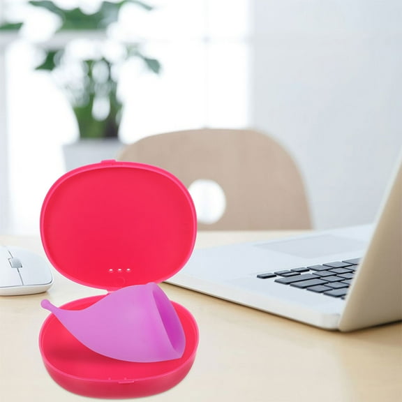 Amosfun 4pcs Menstrual Disc Case Silicone Daily Use Storage Box for Women Home