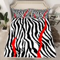 thumbnail image 2 of Castle Fairy Zebra Print 4pcs Bed Sheets,Geometric Stripes King Sheets,Abstract Lines Super Cozy Sheet Set,Breathable Wildlife Home Decor, 2 of 6