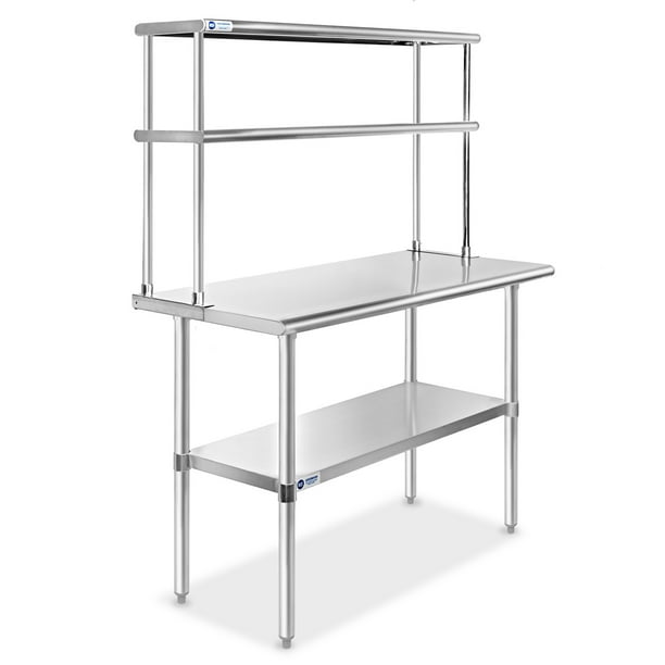 Gridmann Nsf Stainless Steel Commercial, Stainless Steel Table With Shelves