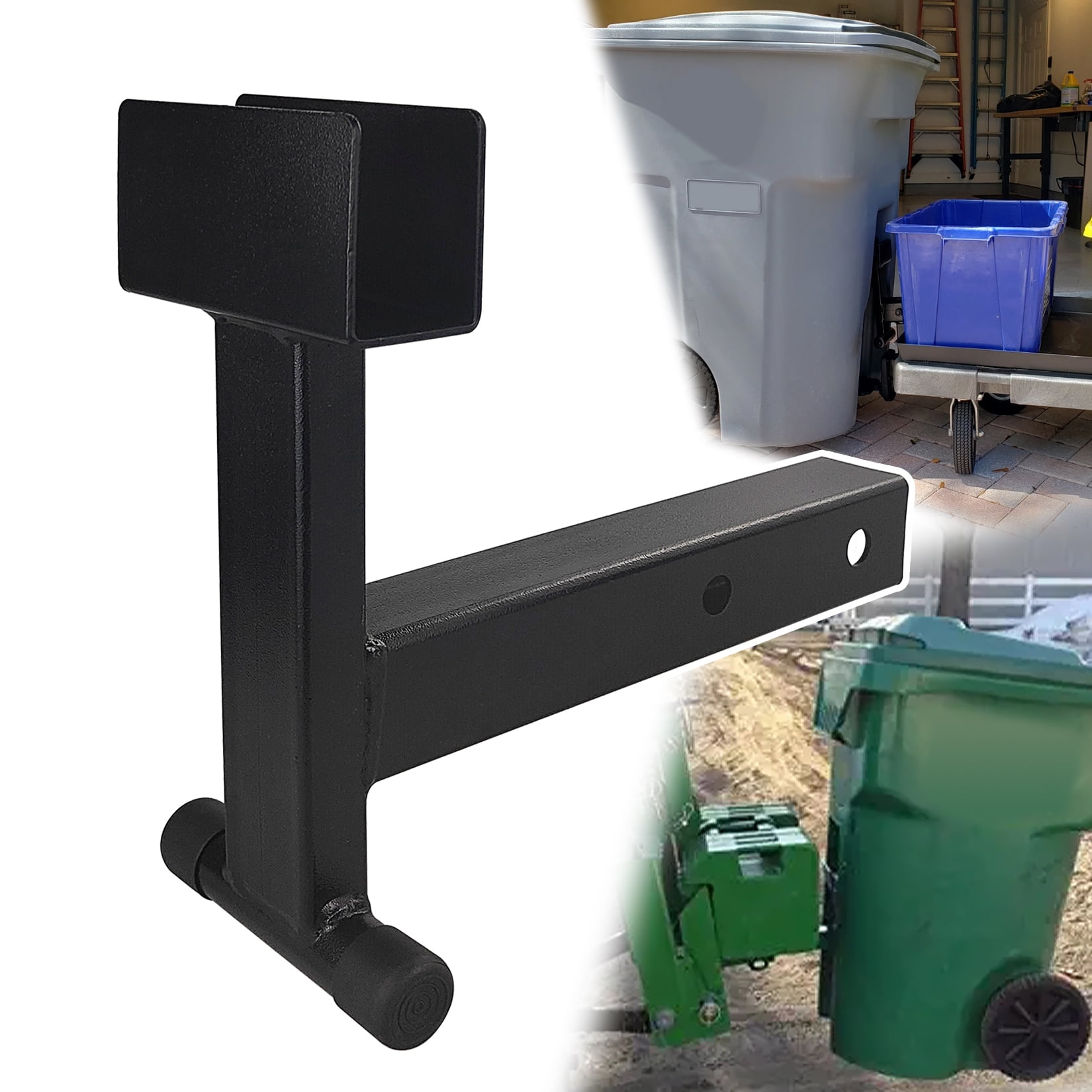 VIAGL Trash Tow Truck Grab Hook Receiver, 2 Inch Trash Can Hauler