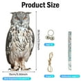 thumbnail image 6 of 3 Pcs Owl to Keep Birds Away Reflective Owl Bird Deterrent Dual Side Printed Owl Scarecrow Waterproof Plastic Hanging Owl Decoy Natural Enemy Bird Scare Owl for Garden Patio Windows Farm, 6 of 10