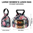 thumbnail image 5 of Pioneer Flower Floral Print Pattern Drawstring Lunch Bag Women - Drawstring Lunch Bag Insulated for Work Office - Stain-Resistant Large Lunchbags for Women with Multi-Pockets, 5 of 6