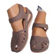 thumbnail image 2 of Daolelai Summer Wedge Heel Open Toe Thick Bottom Hollow Breathable Large Size Women's Sandals, 2 of 6