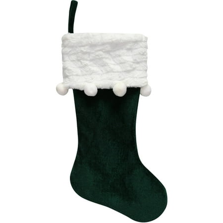 Holiday Time Christmas 20" Velvet Stocking
