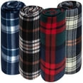 thumbnail image 6 of 24 pack Trail maker 60”L x 50”W Plaid Color Fleece Throw Blankets in Assorted Plaid, 6 of 9