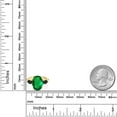 thumbnail image 6 of Gem Stone King 4.76 Ct Oval Green Nano Emerald Black Onyx 18K Yellow Gold Plated Silver Ring, 6 of 6