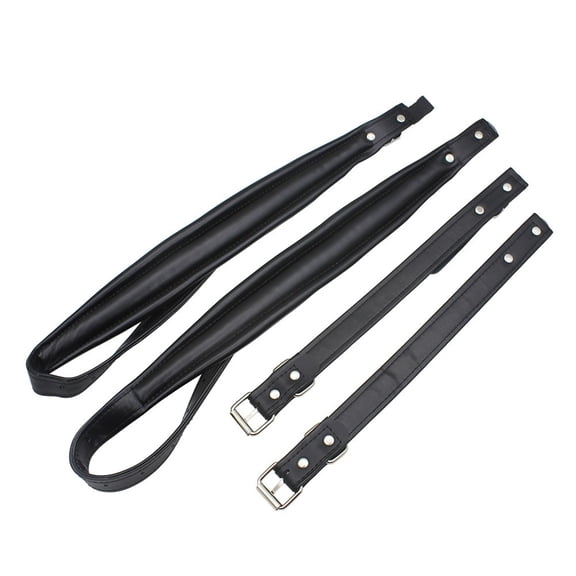 1 Pair Adjustable Soft Leather Accordion Straps For 16-120 Bass Accordions