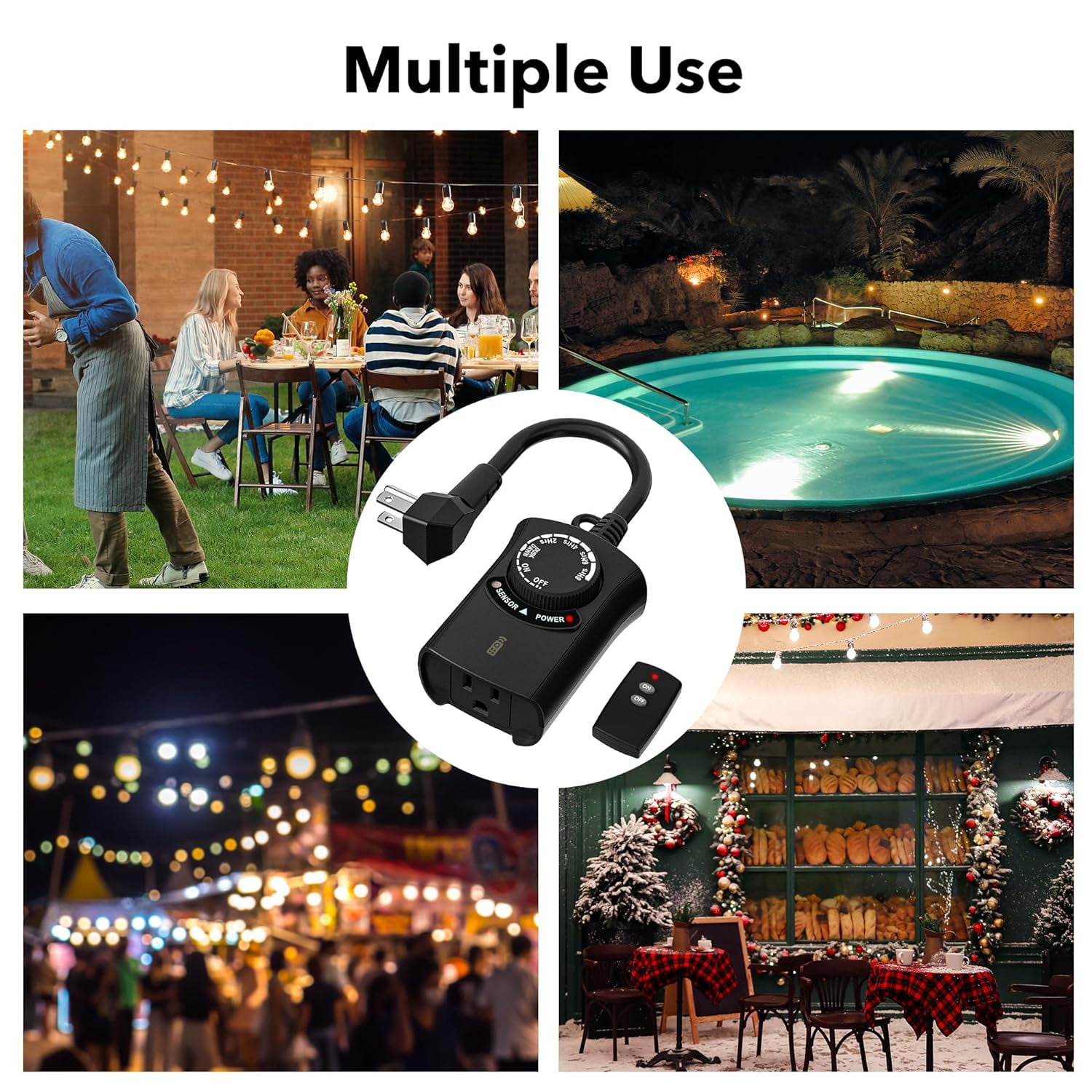 Applique Bianco Da Esterno Con Sensore Di Movimento Crepuscolare - 8B58 - Foto 3