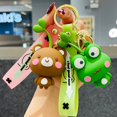 thumbnail image 2 of Cute Boy Girl Animal Keychains Sprouting on Head Cartoon Animal Bag Pendant Car Key Pendant Kawaii Backpack Charms Cartoon, 2 of 5
