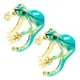 thumbnail image 4 of Juego de 2 anillos con forma de rana para mujer, ajustables, abiertos, decoración para los dedos, joyería divertida, regalo para novia, accesorios de rana, 4 of 7