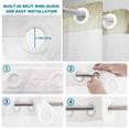 thumbnail image 3 of No Hook Shower Curtain with Built-in Rings - Beach Coastal Theme Washable Waterproof Fabric Bathroom Curtains for Hotel,Rentals, Stall 36 X 72 Inch , Vintage Sea Whale, 3 of 9