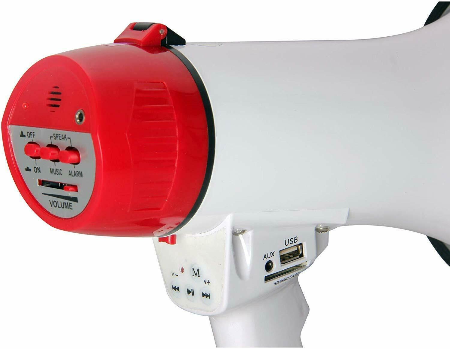 5 Core Megaphone Bullhorn Cheer Horn + Siren + USB + Hand Mic 20F USB