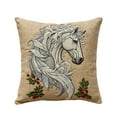 thumbnail image 2 of Uscallm under $5 Horse Head Pillow Cover, Equestrian Horse Head Pillow Cover 45x45cm, Western Theme Decorative Throw Pillow, Soft Velvet Couch Bed Cushion Case, Farmhouse Home Decor Accent Pillow, 2 of 6